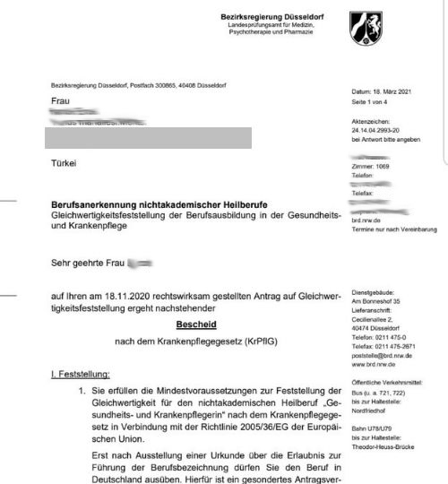 Anerkennung von Diplomen